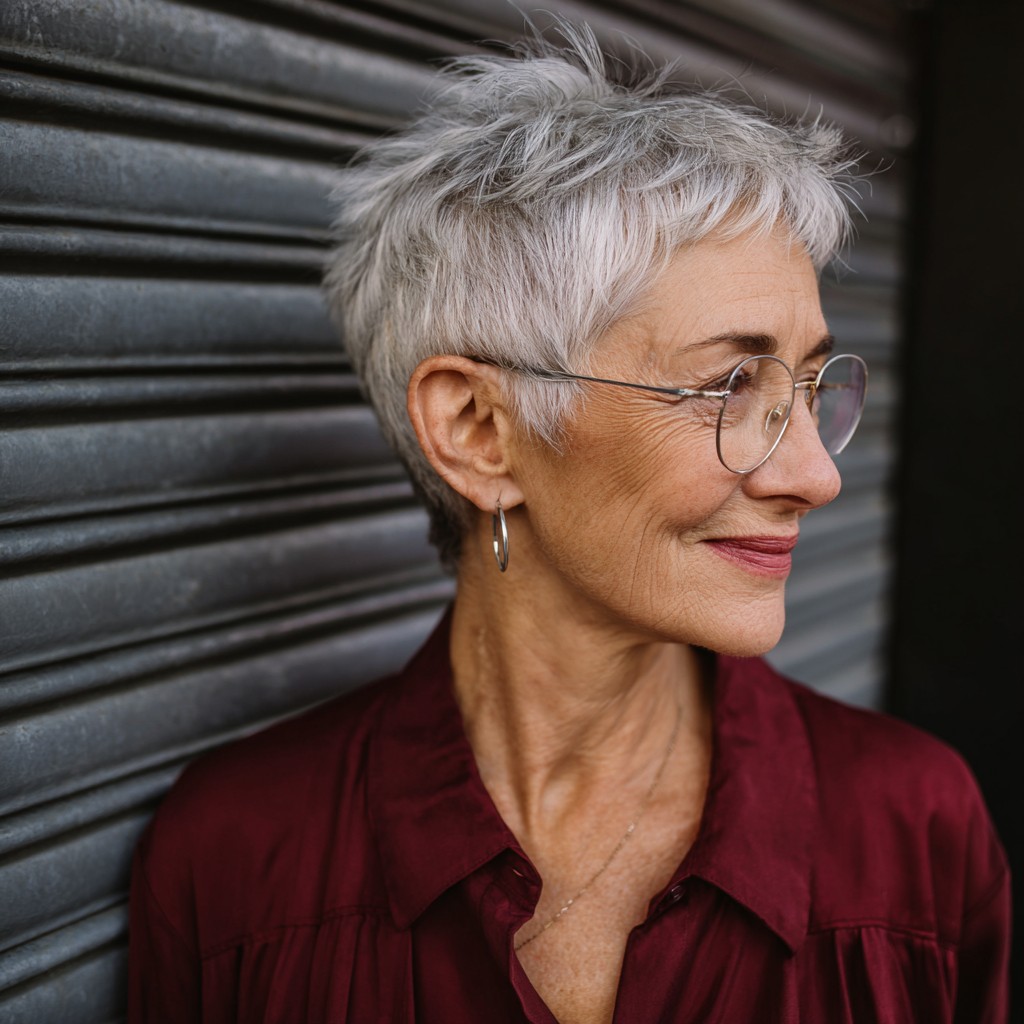 Choppy Textured Pixie with Subtle Highlights