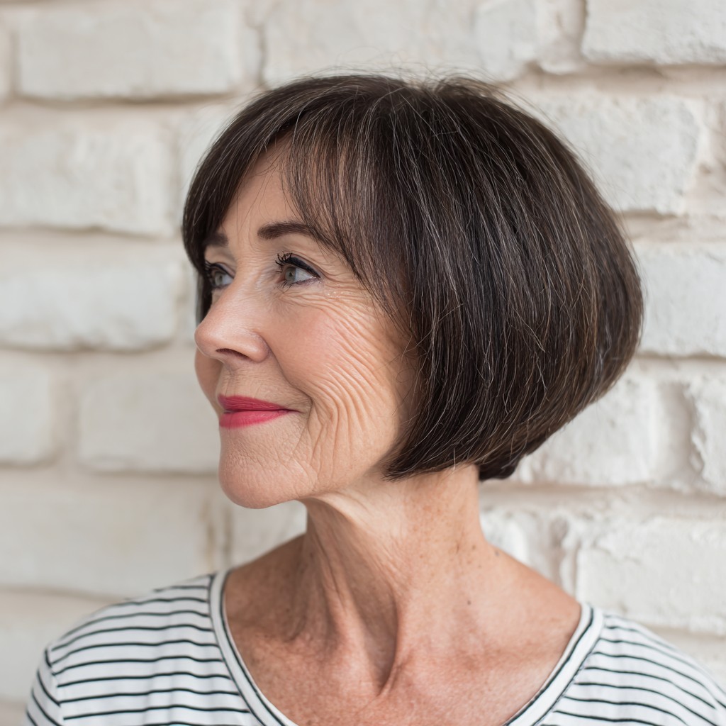 Classic Textured Bob with Soft Bangs