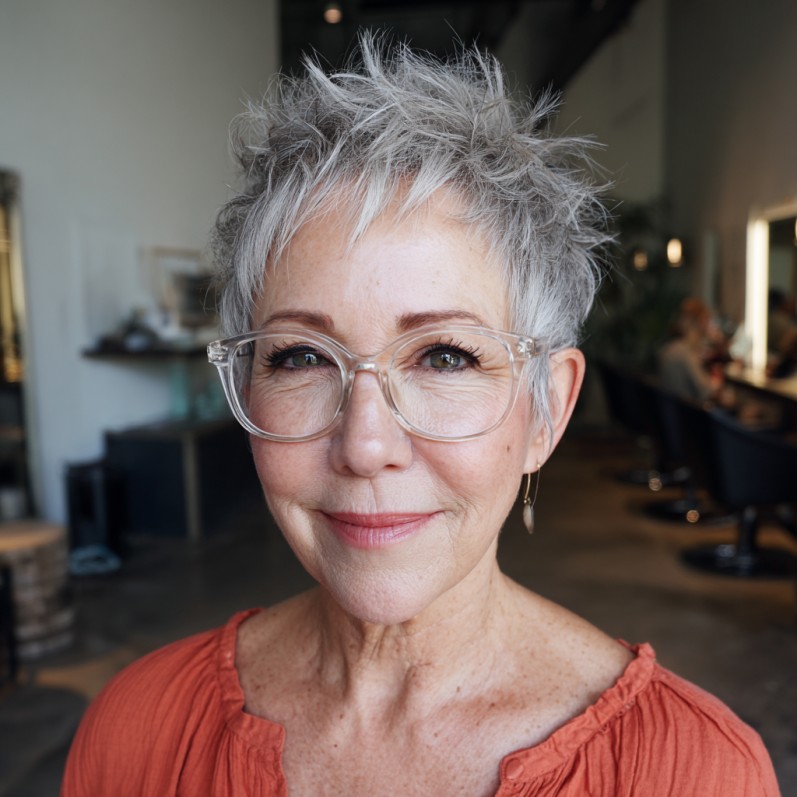 Dynamic Textured Pixie Cut with Edgy Layers