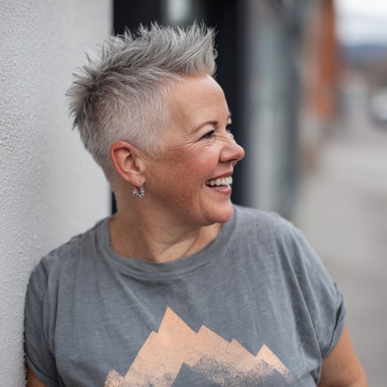 Dynamic Textured Pixie with Edgy Layers