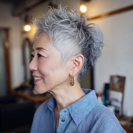 Dynamic Textured Pixie with Tapered Sides
