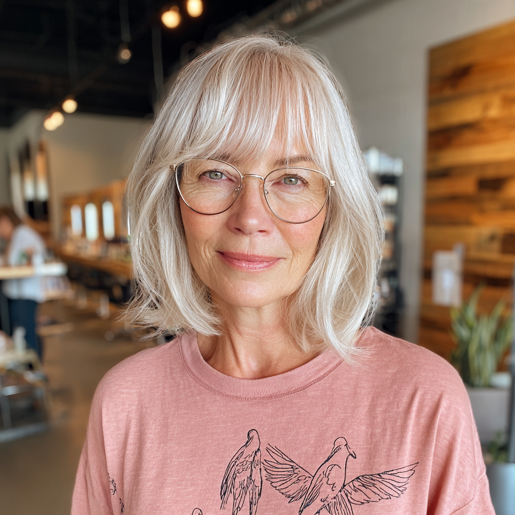 Elegant Soft Long Choppy Bob with Subtle Layers