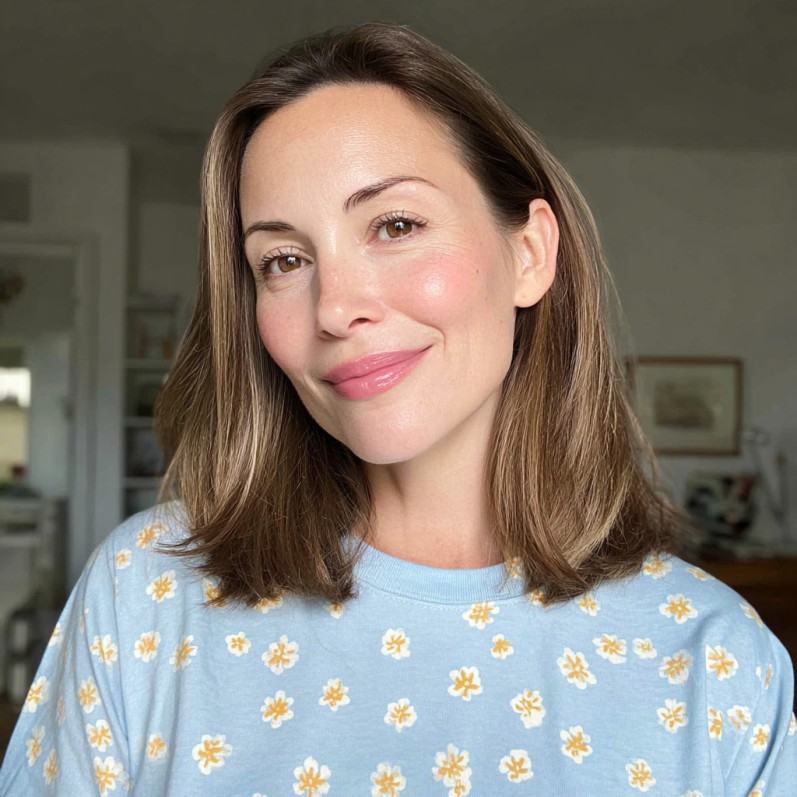 Modern Blunt Shoulder-Length Cut with Soft Face Framing