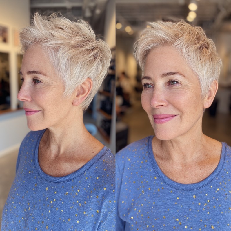 Modern Textured Pixie with Subtle Volume