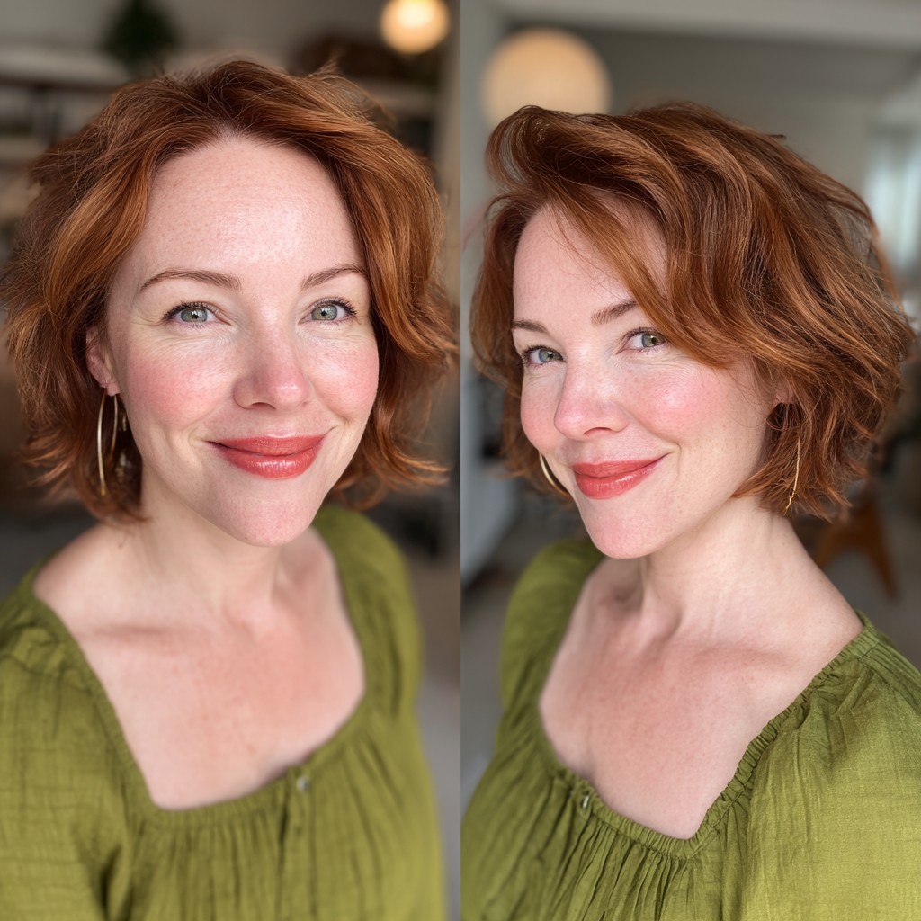 Playful Textured Bob with Soft Waves