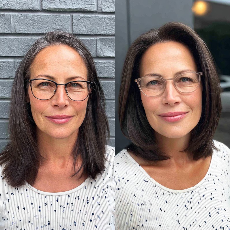 Sleek Shoulder-Length Cut with Subtle Layers