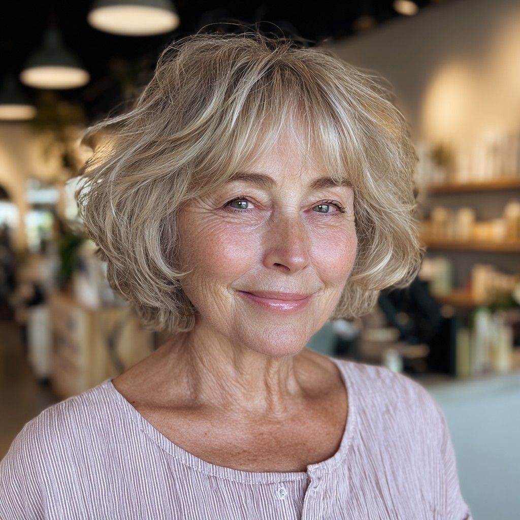 Soft Layered Bob with Gentle Movement