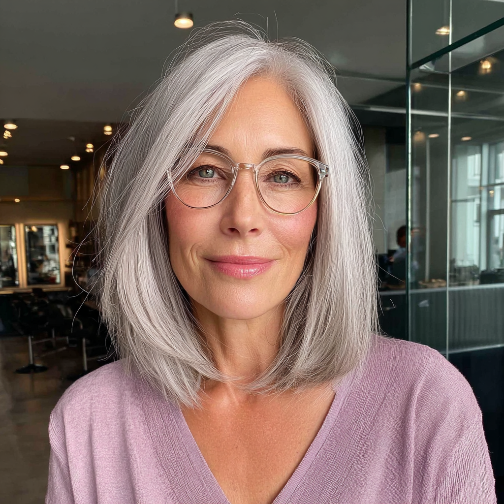 Stylish Long Choppy Bob with Soft Layers