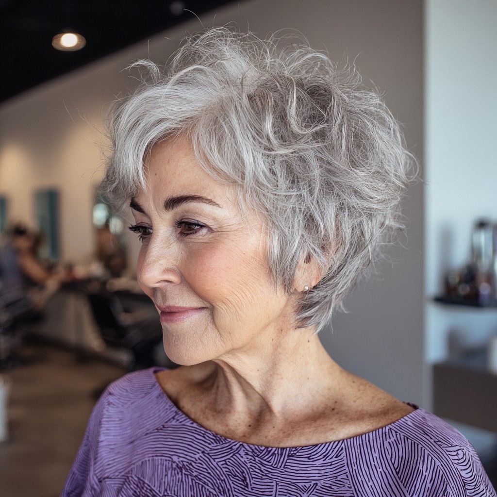 Stylish Textured Pixie with Soft Volume