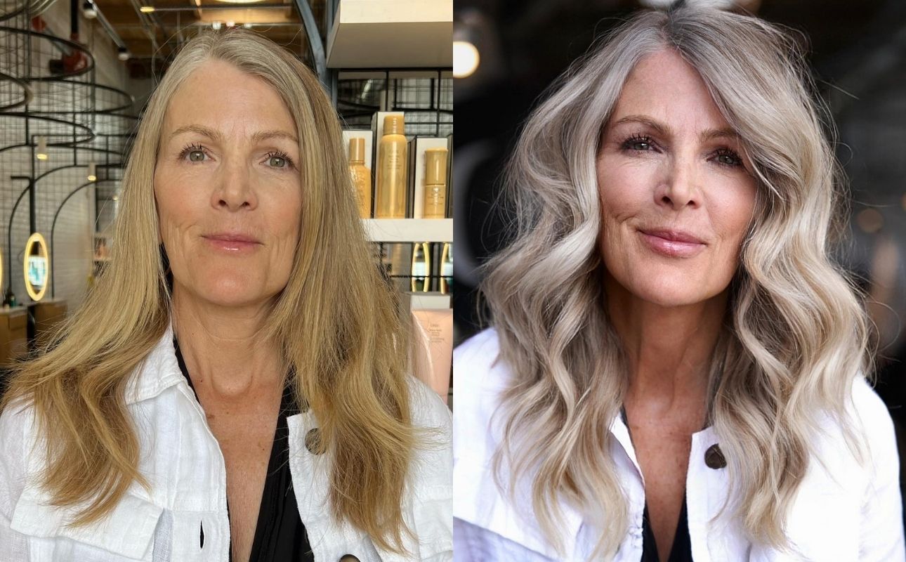 Textured Long Waves with Cool Silver Undertones