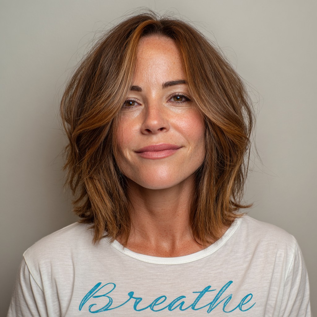 Textured Mid-Length Bob with Face-Framing Layers