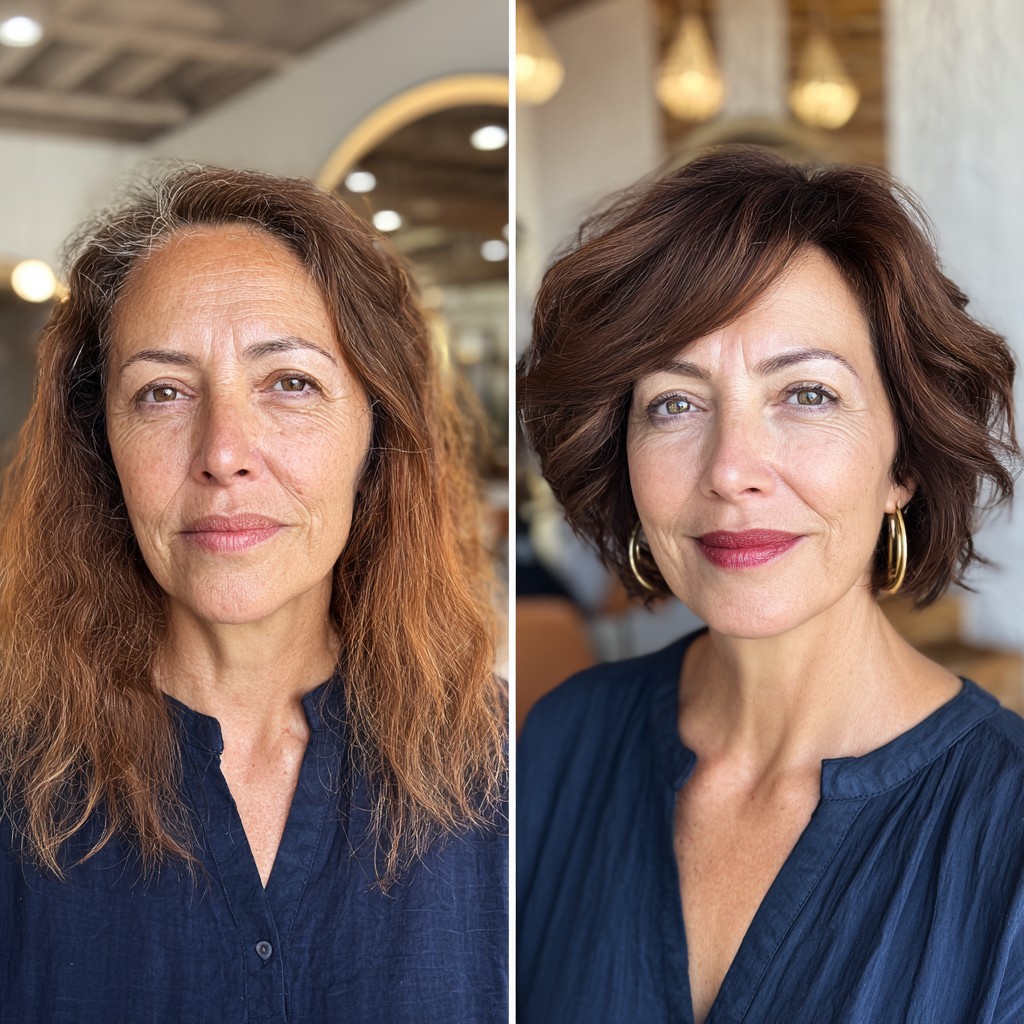 Textured Short Crop with Soft Curls