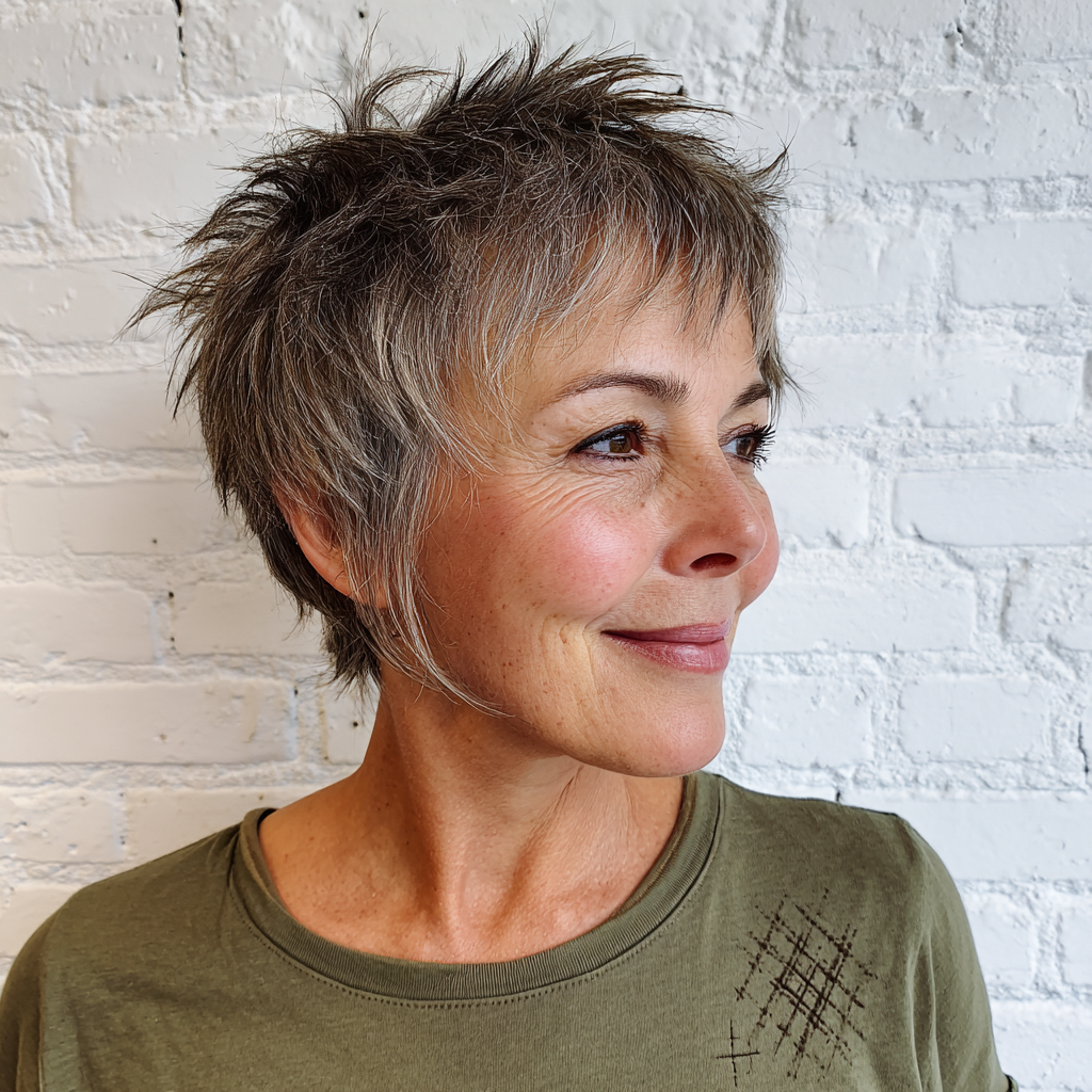 Textured Short Cut with Playful Spikes