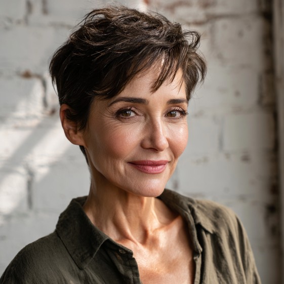 Textured Short Pixie Cut with Soft Layers