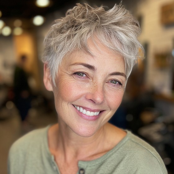 Textured Short Pixie with Effortless Volume