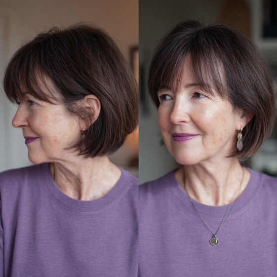 Chic Textured Bob with Subtle Layers