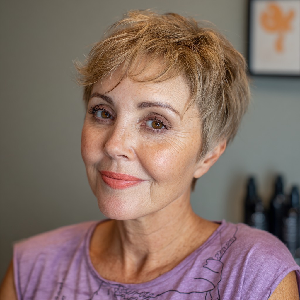 Chic Tapered Pixie with Soft Texture