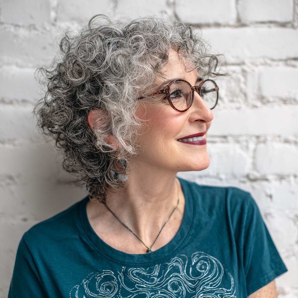 Charming Curly Lob with Soft Layers