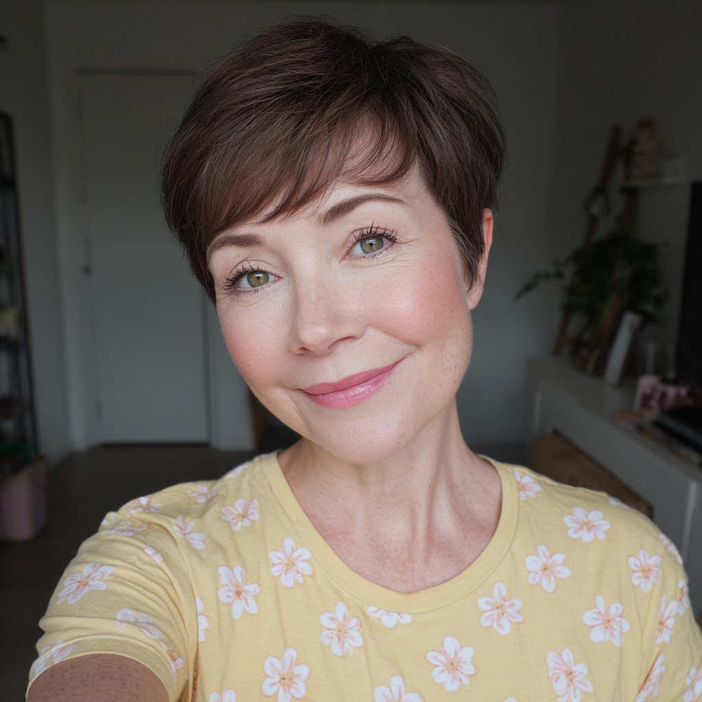 Charming Textured Pixie Cut with Soft Layers