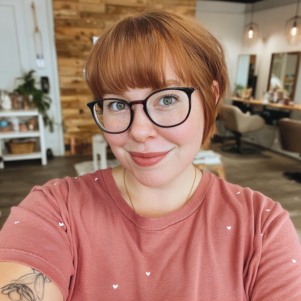 charming textured pixie with wispy bangs