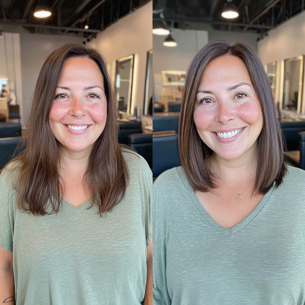 Chic Blunt Lob with Subtle Face-Framing Layers