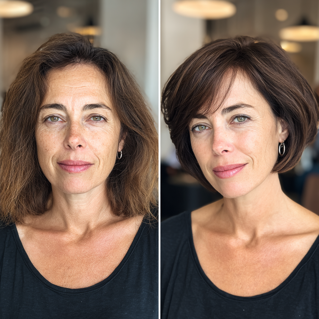 Chic Modern Rounded Bob with Soft Bangs