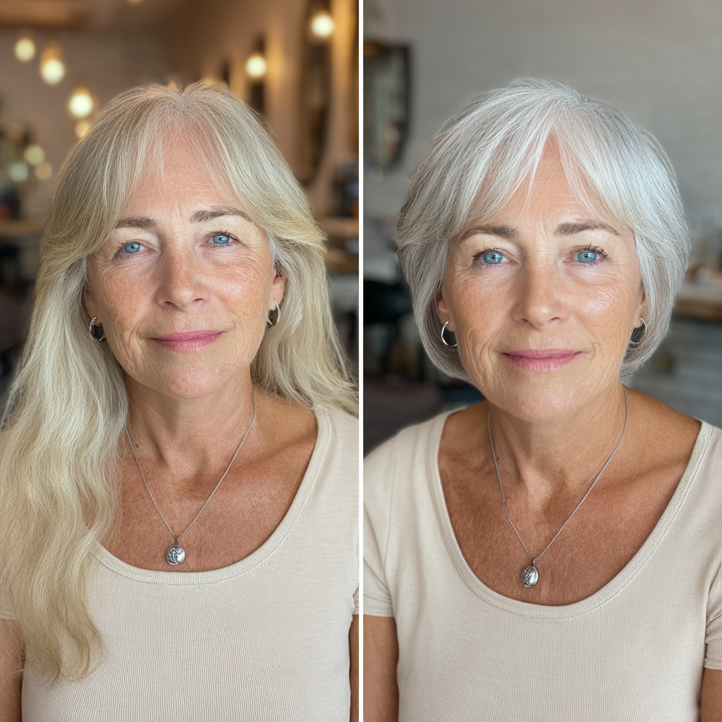 Chic Short Gray Textured Cut with Soft Layers