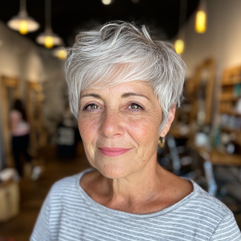 Chic Short Wavy Pixie with Soft Layers