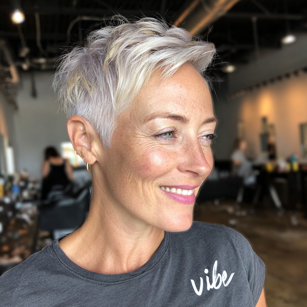 Chic Softly Textured Tapered Pixie Cut
