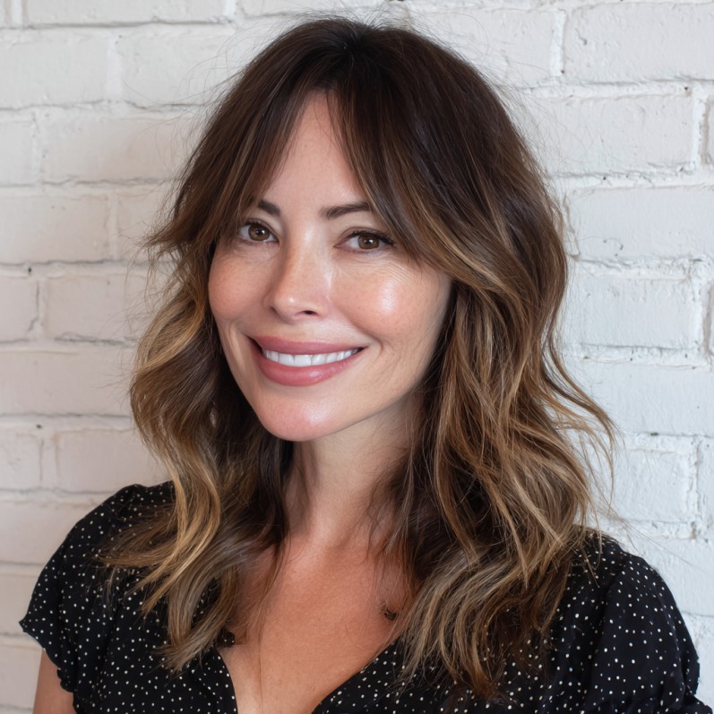 Chic Textured Lob with Face-Framing Layers