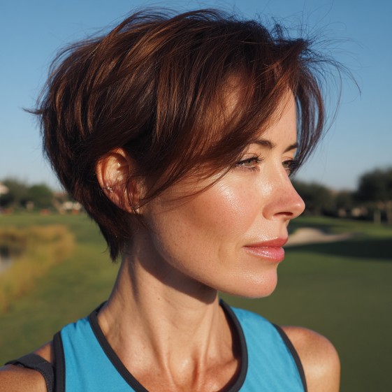 Chic Textured Short Cut with Subtle Layers