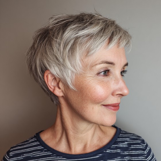 Chic Textured Short Pixie with Soft Layers