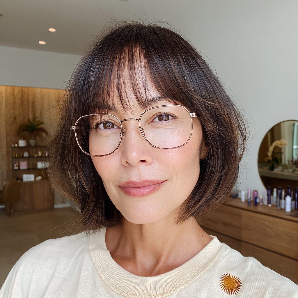 Chic Voluminous Bob with Birkin Bangs
