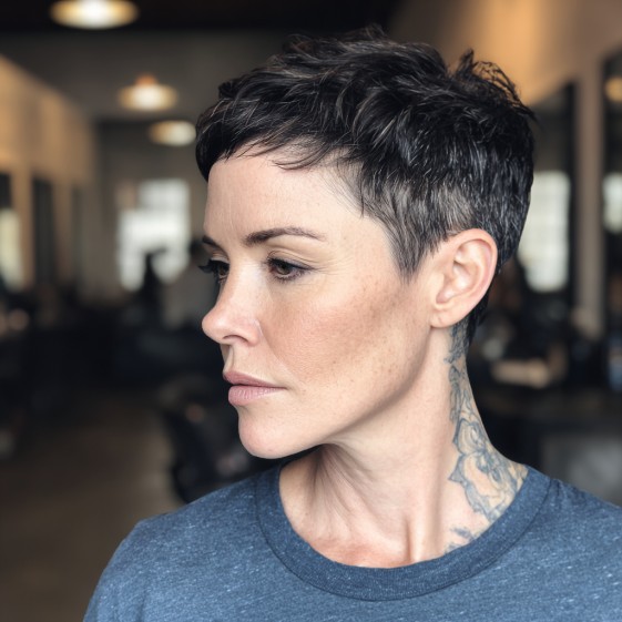 Choppy Textured Pixie Cut with Defined Layers