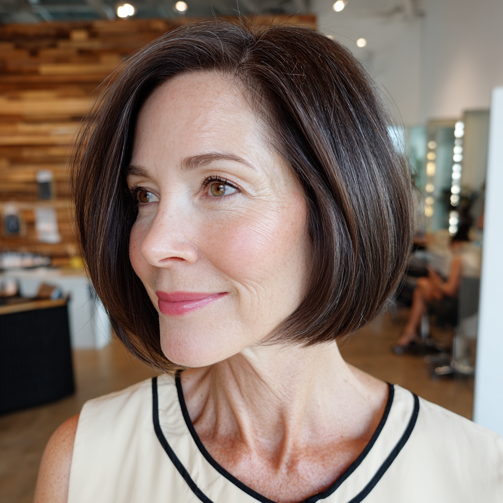 Classic A-Line Bob with Soft Face-Framing Layers
