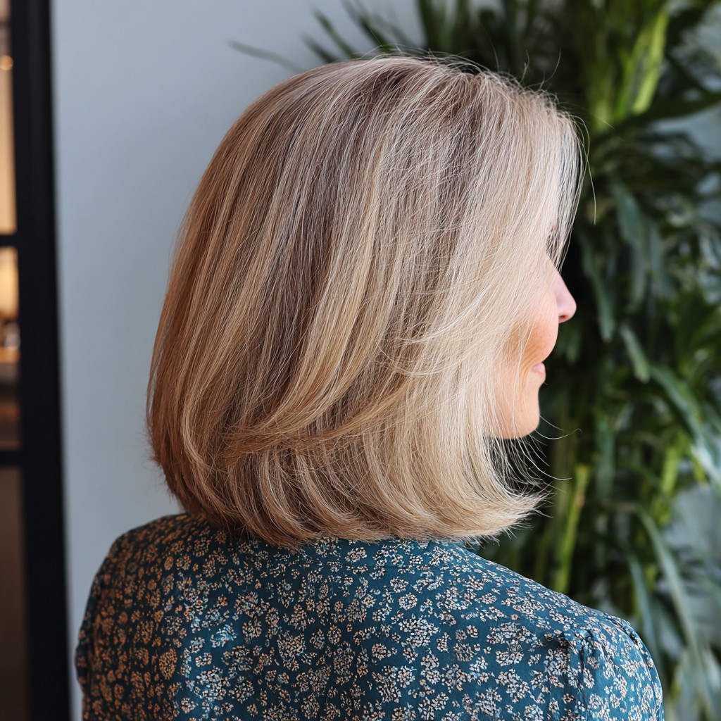 Classic Blunt Bob with Subtle Warm Blonde Tones