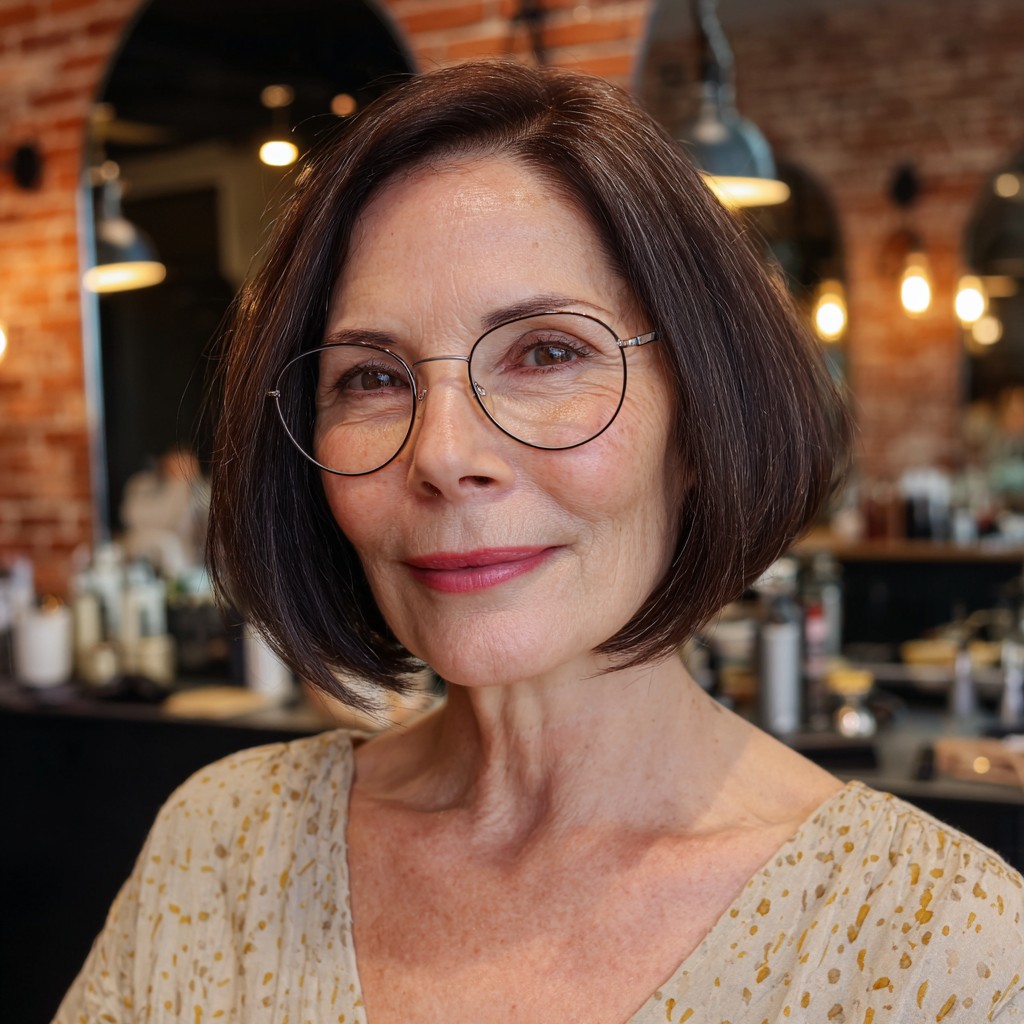 Classic Chin-Length Bob with Subtle Layers