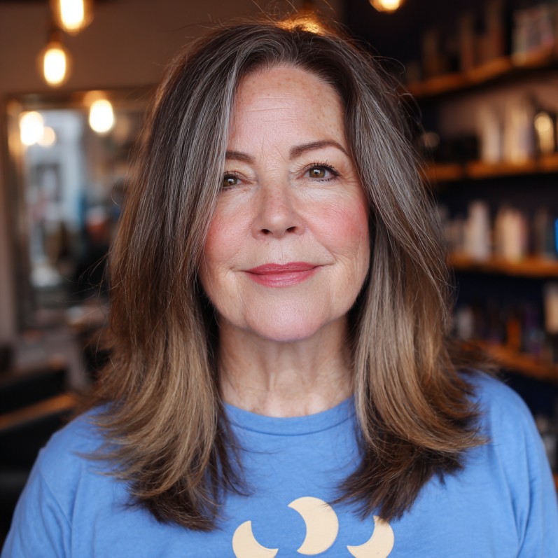 Classic Long Layered Cut with Subtle Face-Framing Layers