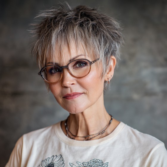 Edgy Textured Pixie with Wispy Layers