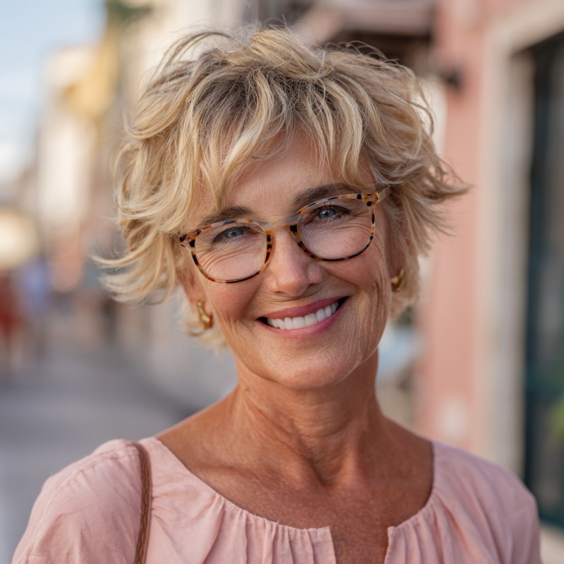 Effortless Textured Wavy Pixie with Lively Volume