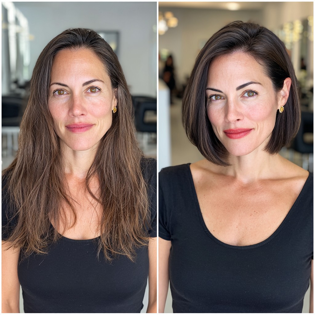Elegant Angular Bob with Subtle Layers