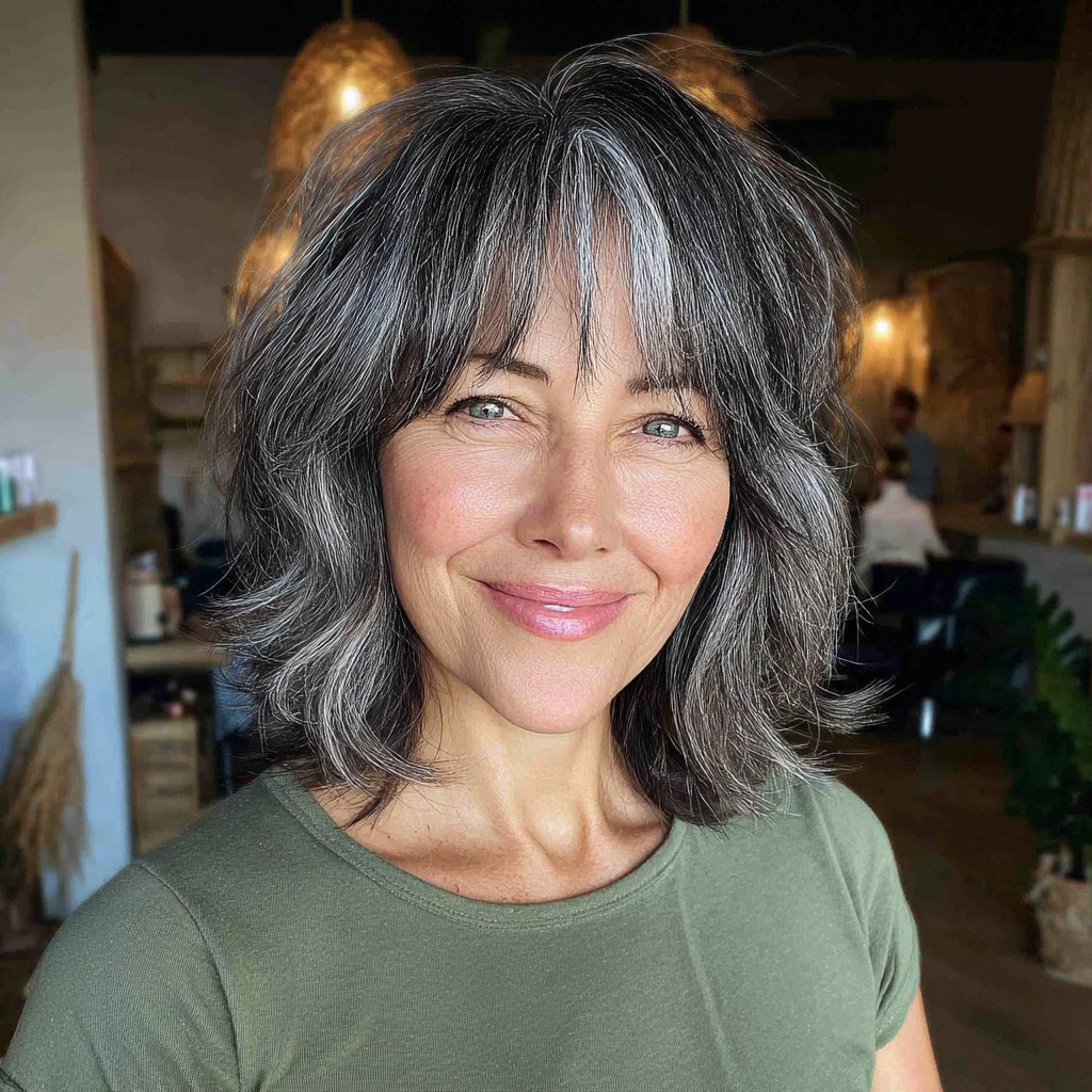 Modern Soft Layered Bob with Face-Framing Highlights