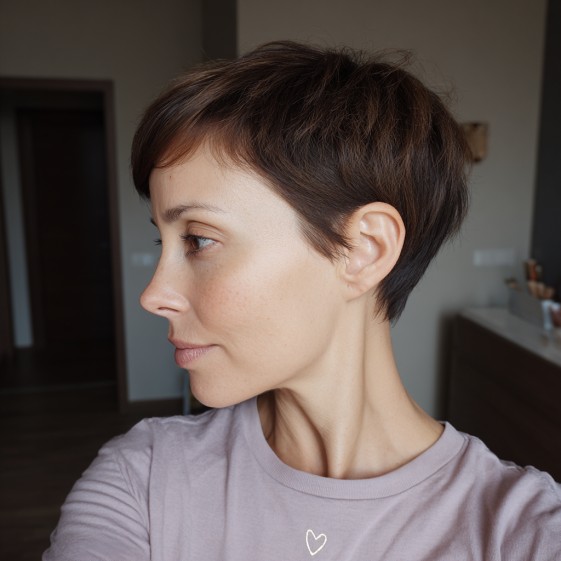 Modern Textured Pixie Cut with Subtle Highlights