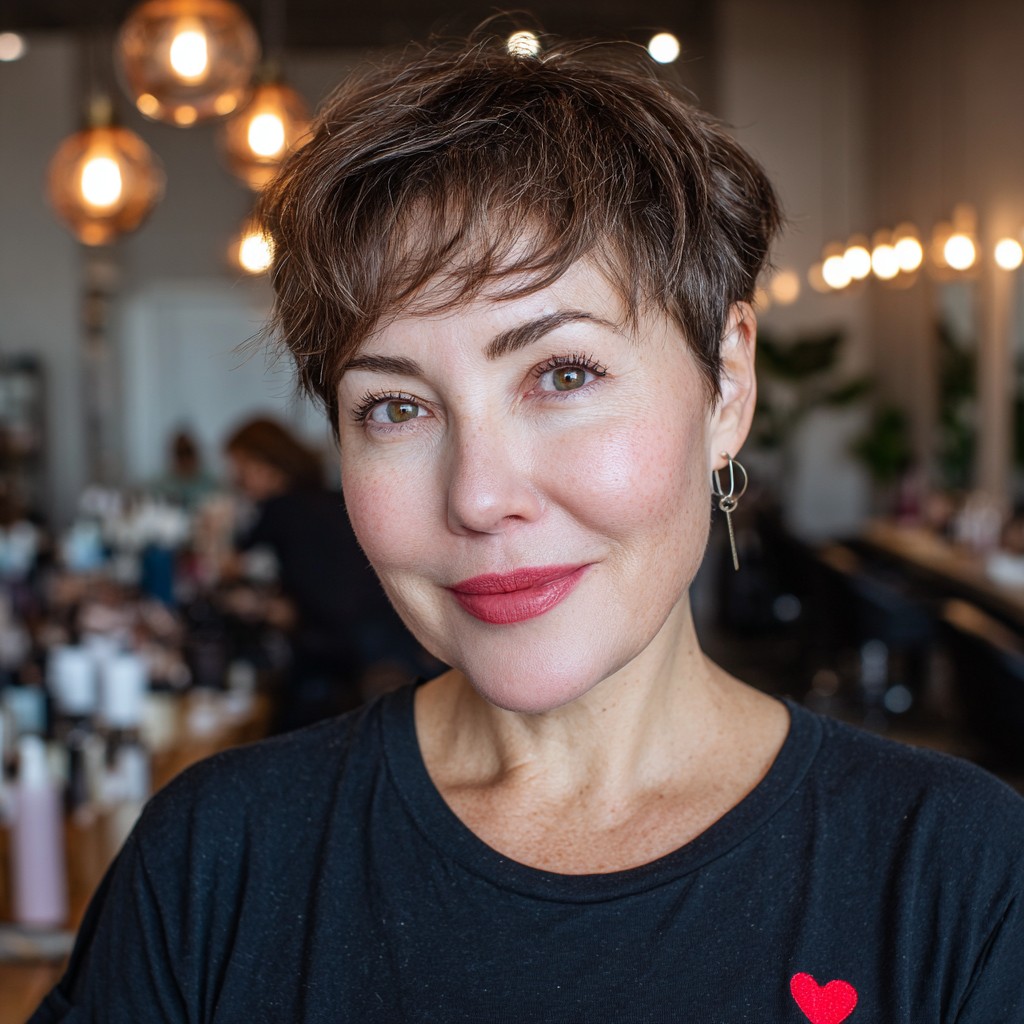 Modern Textured Tapered Pixie Cut