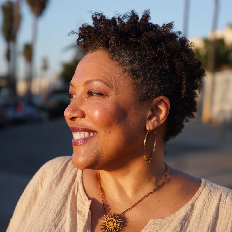 Playful Curly Tapered Cut with Defined Curls