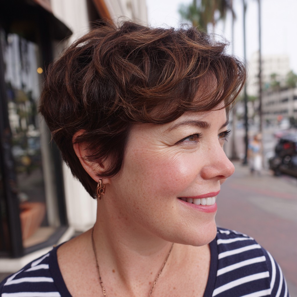 Playful Tapered Pixie with Soft Curls