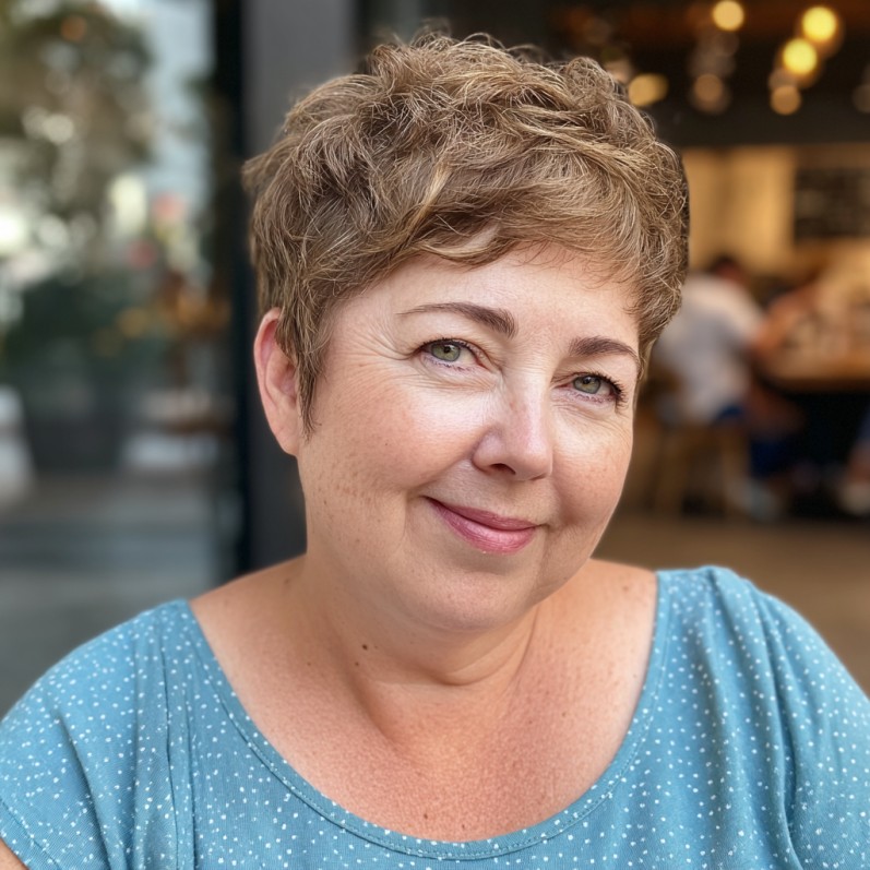 Playful Textured Short Crop with Soft Layers