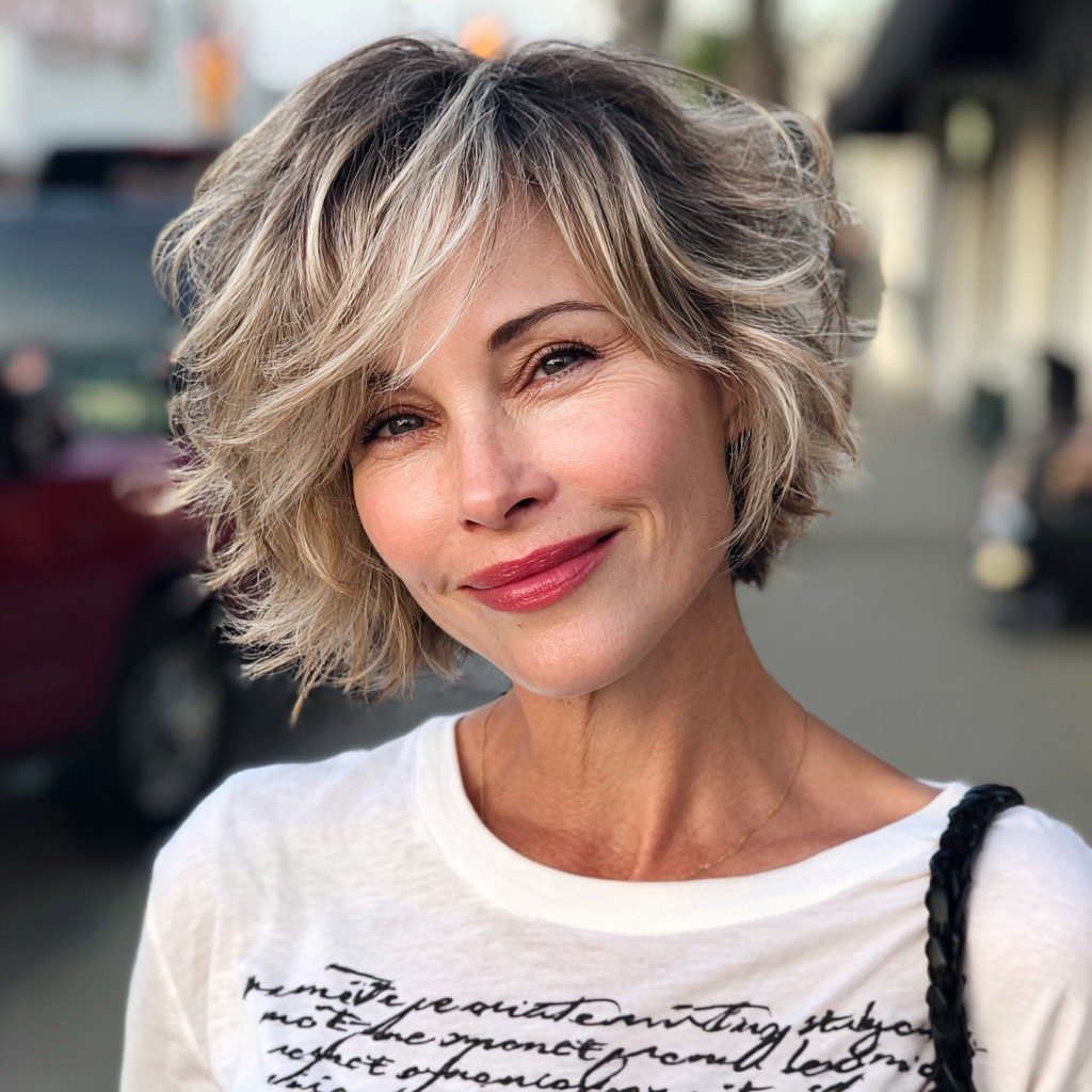 Soft Textured Bob with Subtle Highlights