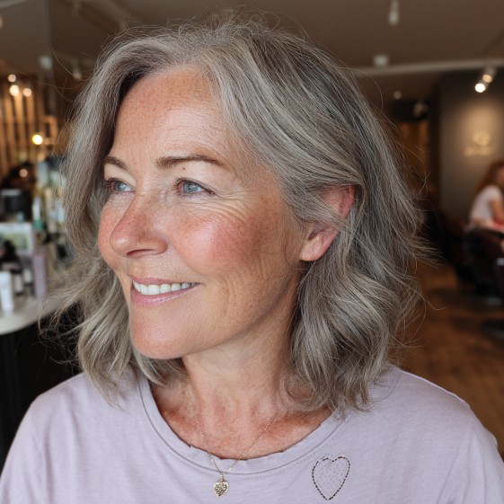 Soft Wavy Shoulder-Length Cut with Subtle Layers