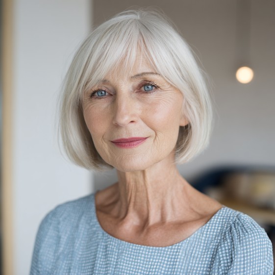 Softly Layered Jaw-Length Cut with Delicate Fringe